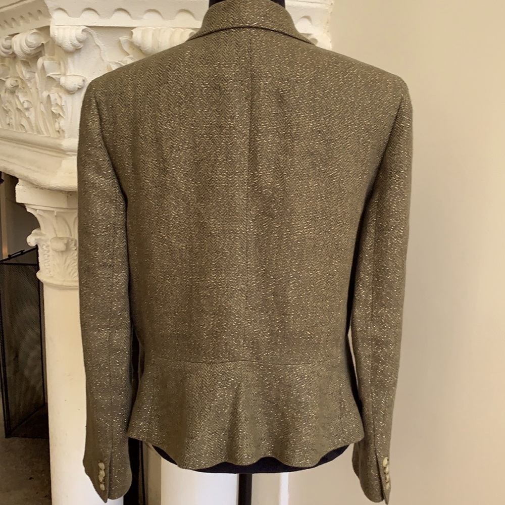 RALPH LAUREN GORGEOUS LINEN & GOLD METALLIC WOVEN JACKET..PERFECT & MINT - Picture 6 of 10